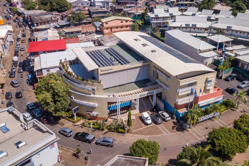 Vue aérienne de l'hôtel de ville de Mamoudzou