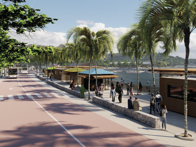 Perspective 3D du front de mer de Mamoudzou - Agrandir l'image, fenêtre modale