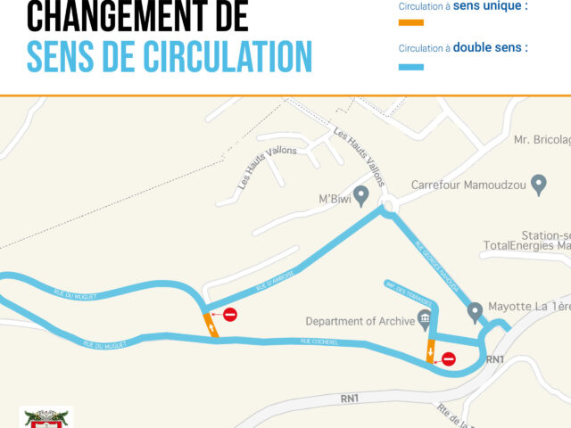 Plan de la modification du sens de circulation de la rue Amboise aux Hauts-Vallons - Agrandir l'image, fenêtre modale