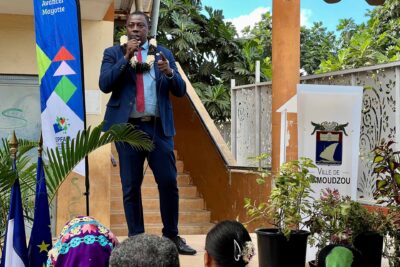 Discours du conseiller départemental, Sidi Nadjayedine, lors du lancement de chantier de la ZAC de Doujani - Agrandir l'image 7 sur 8, fenêtre modale