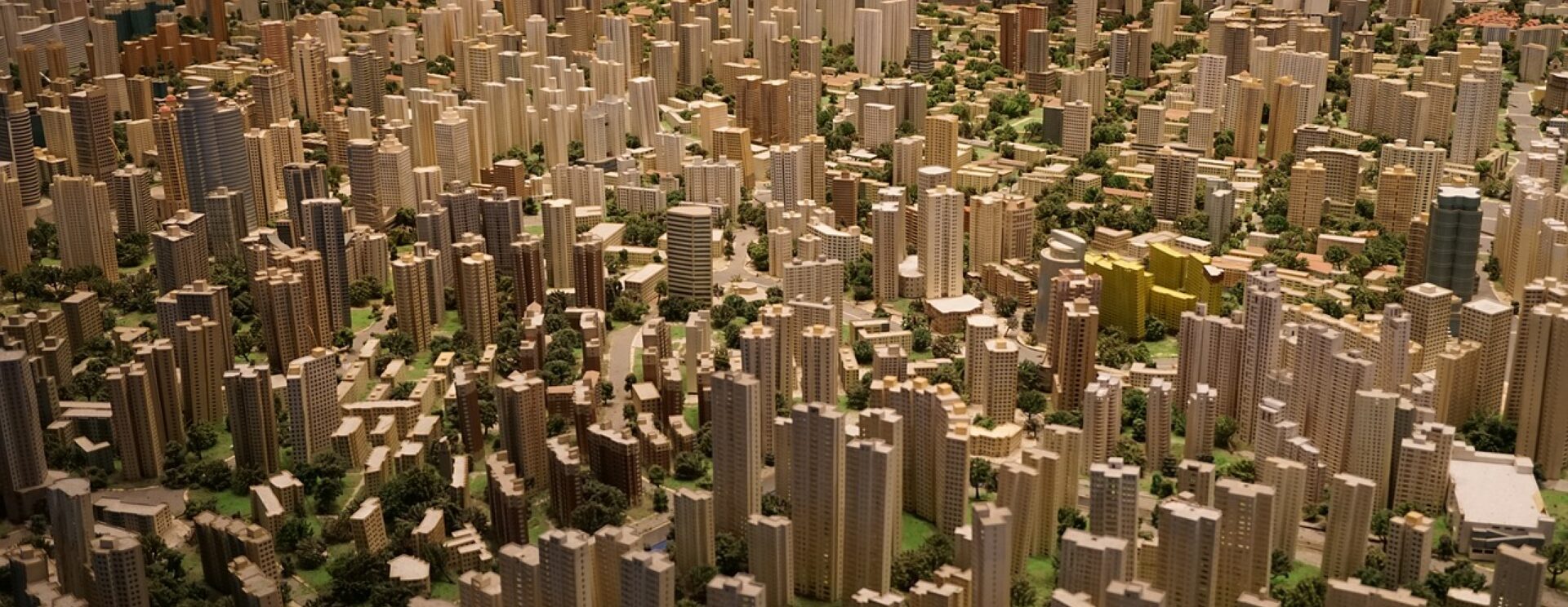 Maquette en bois de bâtiments et planification urbaine