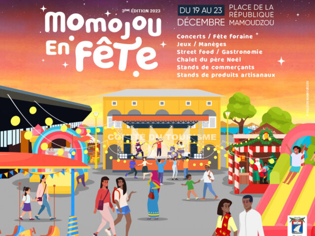 Affiche de Momojou en fête 2023 pour l'appel aux exposants - Agrandir l'image, fenêtre modale