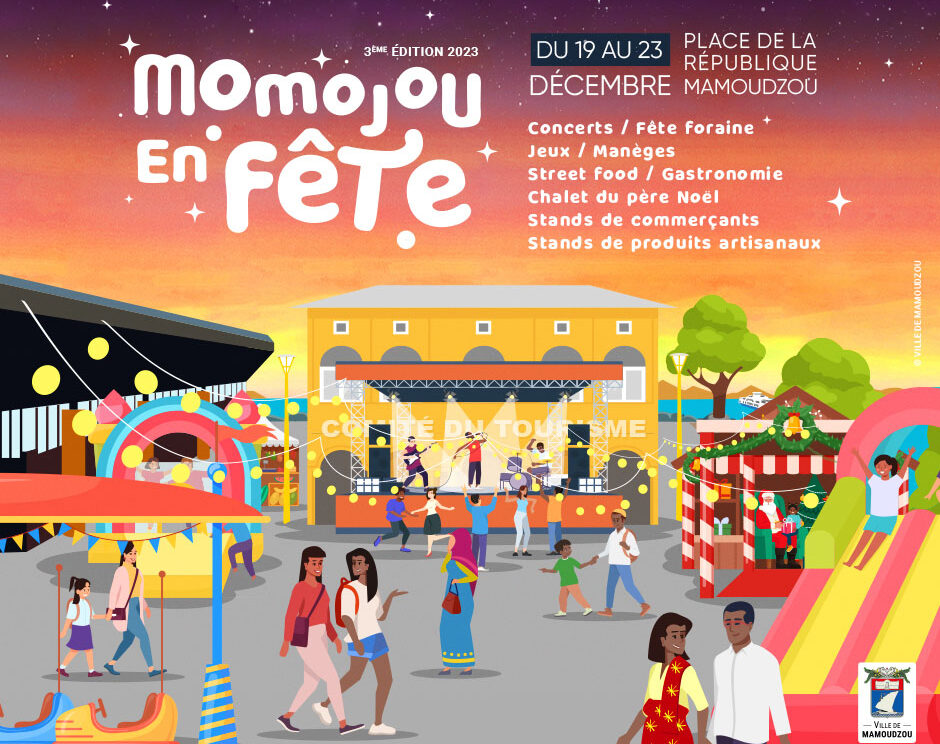 Affiche de Momojou en fête 2023 pour l'appel aux exposants