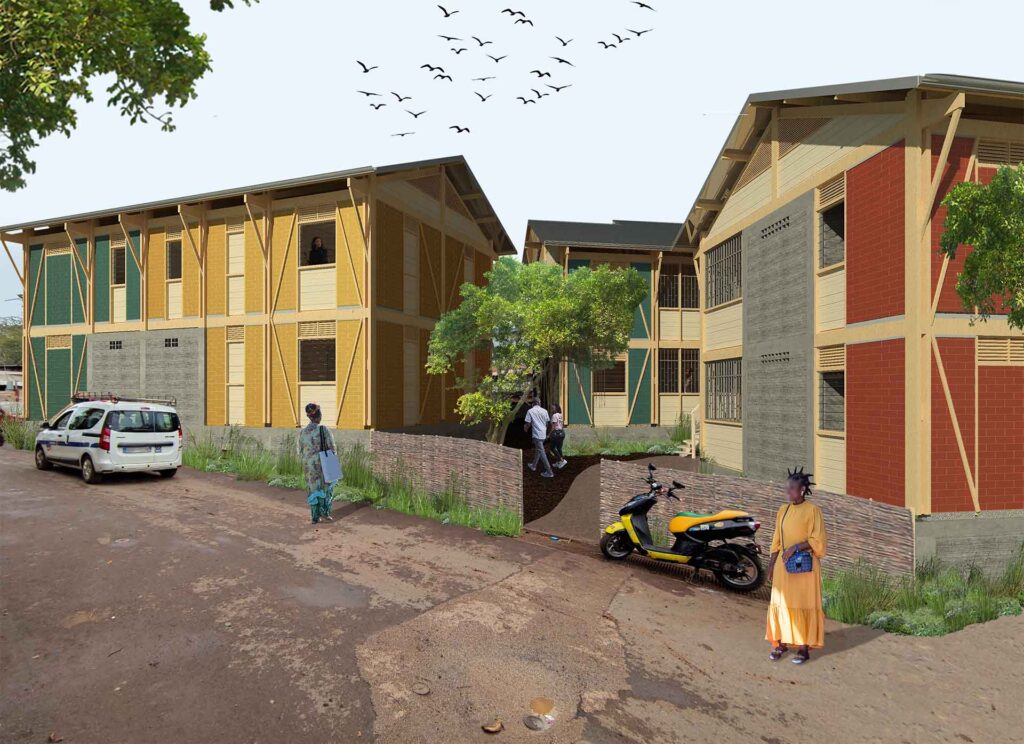 Habitats innovants construits dans le cadre du renouvellement urbain de Kaweni - Agrandir l'image, fenêtre modale