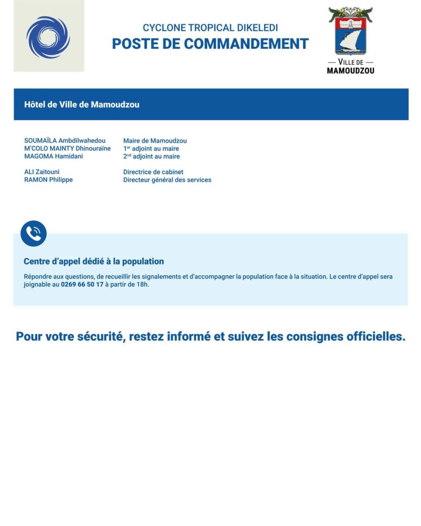 numéro du centre d'appel de Mamoudzou - Agrandir l'image, fenêtre modale