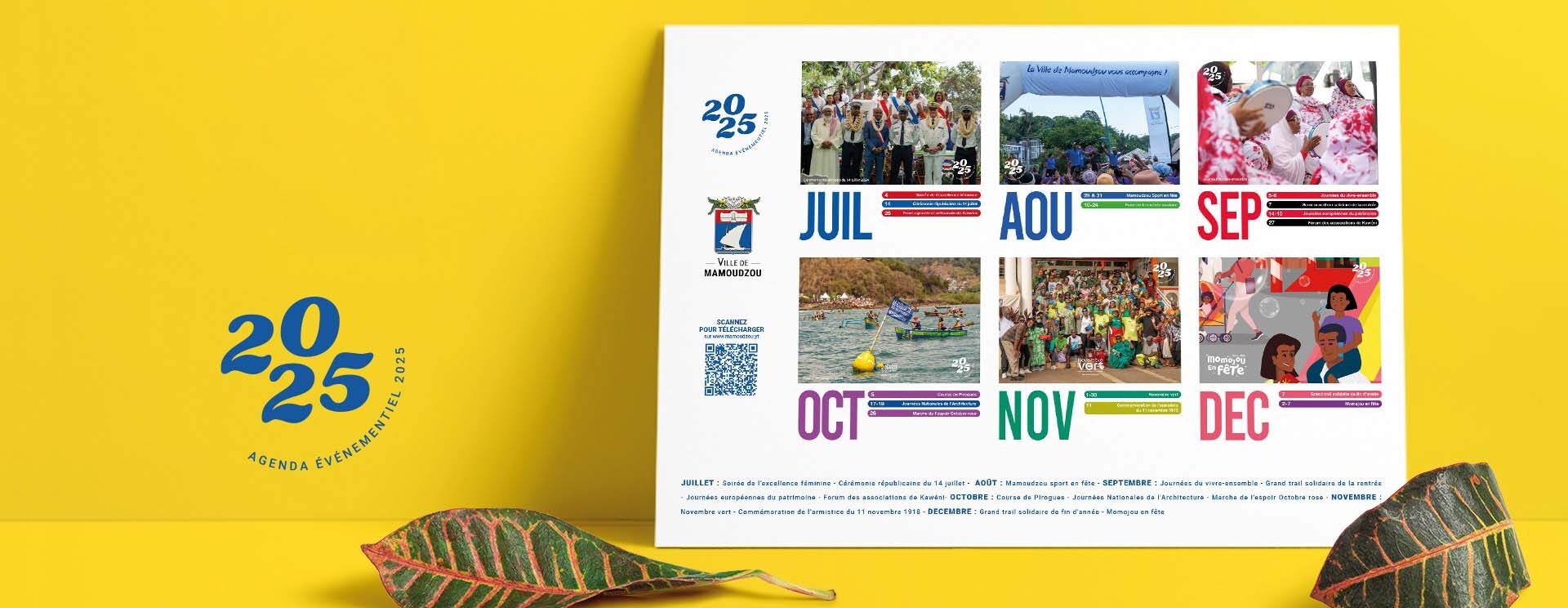 Illustration de l'agenda événementiel 2025 de la Ville de Mamoudzou
