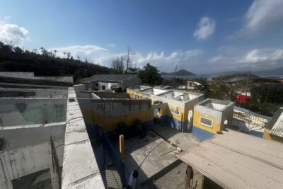 Chantier du bâtiment du CCAS, vue depuis la charpente 1 - Agrandir l'image 2 sur 3, fenêtre modale